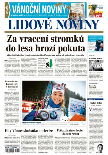 Obálka e-magazínu Lidové noviny 21.12.2019