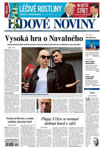 Obálka e-magazínu Lidové noviny 22.8.2020