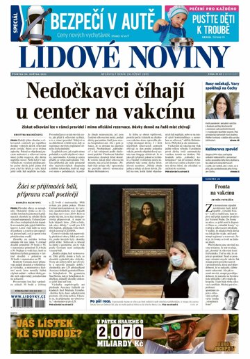 Obálka e-magazínu Lidové noviny 20.5.2021