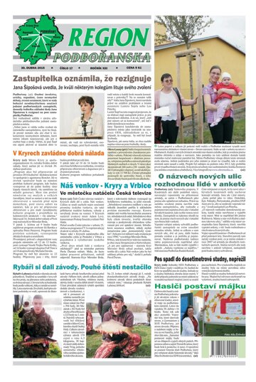 Obálka e-magazínu Region Podbořanska 17/2015