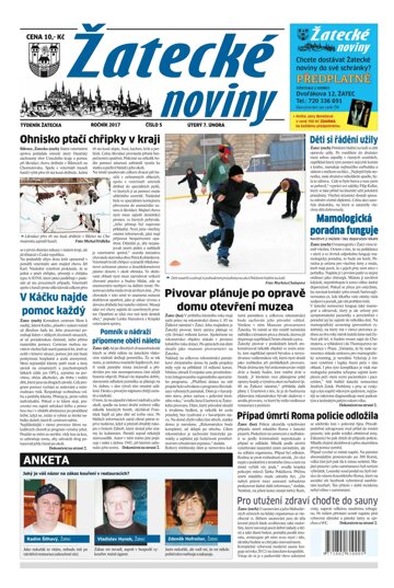 Obálka e-magazínu Žatecké noviny 5/2017