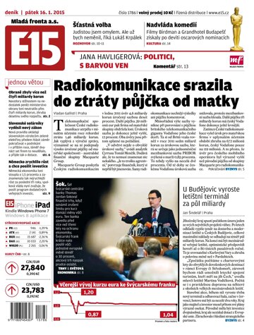 Obálka e-magazínu E15 16.1.2015