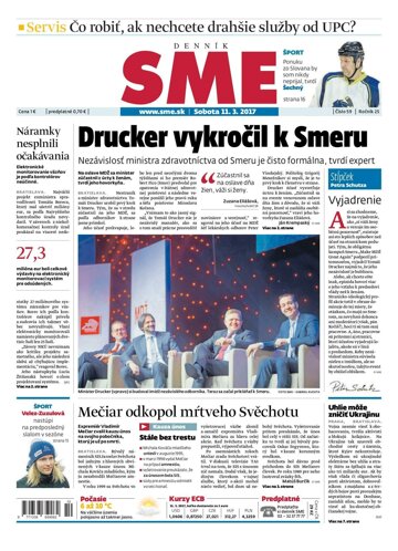 Obálka e-magazínu SME 11.3.2017