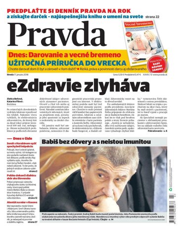 Obálka e-magazínu Pravda 17. 1. 2018