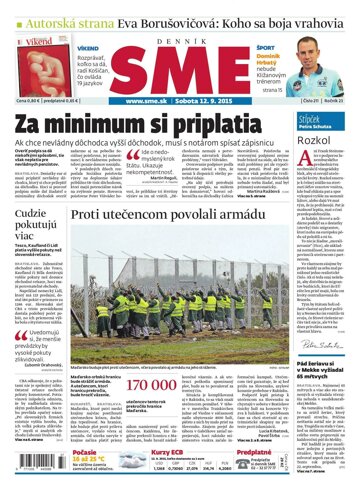 Obálka e-magazínu SME 12.9.2015