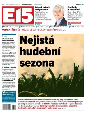 Obálka e-magazínu E15 3.5.2016