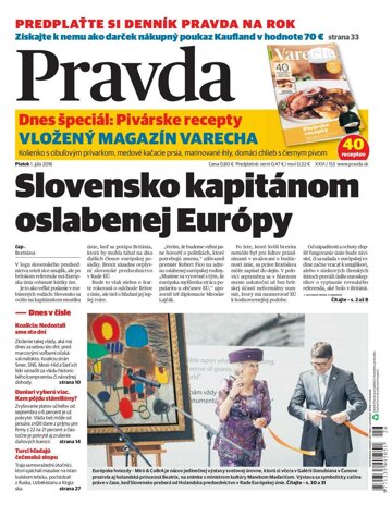 Obálka e-magazínu Pravda 1. 7. 2016