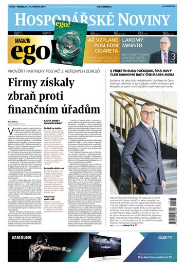 Obálka e-magazínu Hospodářské noviny 096 - 19.5.2017