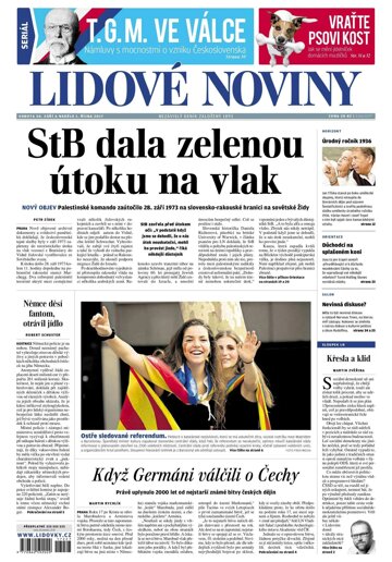 Obálka e-magazínu Lidové noviny 30.9.2017