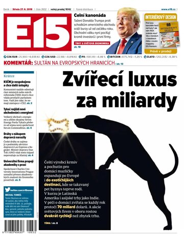 Obálka e-magazínu E15 27.6.2018