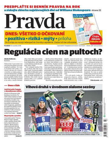 Obálka e-magazínu Pravda 19.11.2018