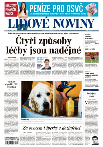 Obálka e-magazínu Lidové noviny 21.4.2020