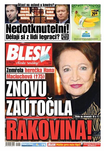 Obálka e-magazínu Blesk 27.1.2021