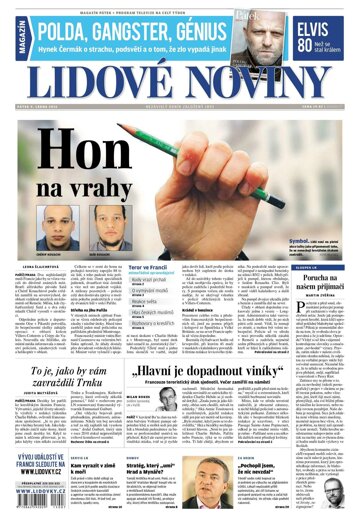 Obálka e-magazínu Lidové noviny 9.1.2015