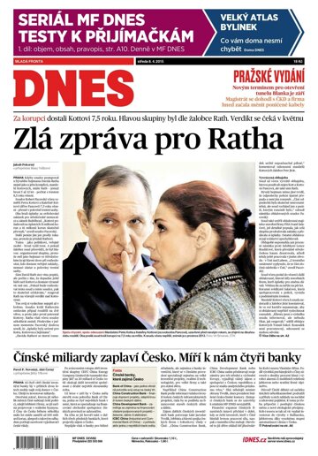 Obálka e-magazínu MF Dnes 8.4.2015