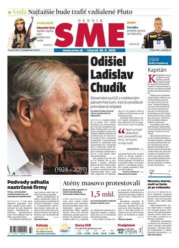 Obálka e-magazínu SME 30.6.2015