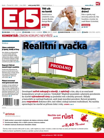 Obálka e-magazínu E15 10.3.2016