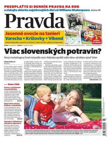 Obálka e-magazínu Pravda 14.9.2018