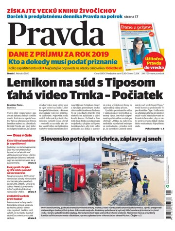 Obálka e-magazínu Pravda 5. 2. 2020