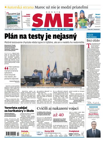 Obálka e-magazínu SME 19.10.2020