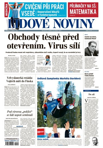 Obálka e-magazínu Lidové noviny 17.2.2021