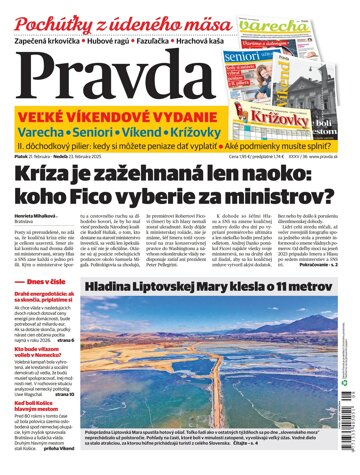 Obálka e-magazínu Pravda 21. 2. 2025