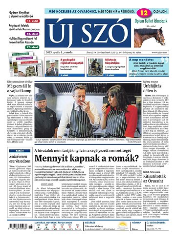 Obálka e-magazínu Új Szó 8.4.2015