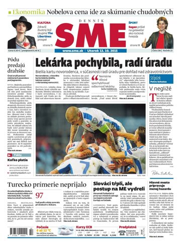 Obálka e-magazínu SME 13.10.2015