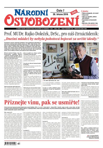 Obálka e-magazínu Národní Osvobození 7/2016