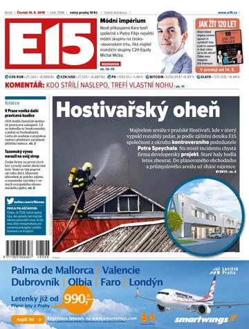 Obálka e-magazínu E15 10.5.2018