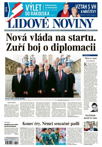 Obálka e-magazínu Lidové noviny 28.6.2018