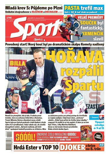 Obálka e-magazínu Sport 3.2.2020