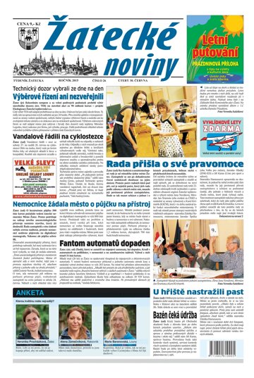 Obálka e-magazínu Žatecké noviny 26/2015