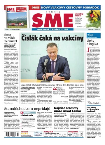 Obálka e-magazínu SME 9.12.2015