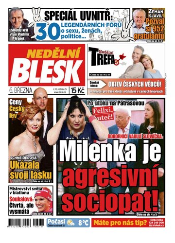 Obálka e-magazínu Nedělní Blesk 6.3.2016