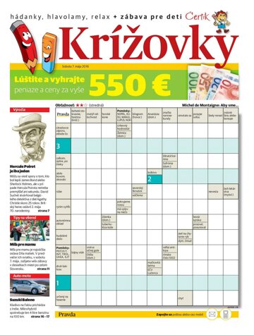 Obálka e-magazínu Krížovky 7.5.2016