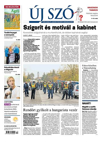 Obálka e-magazínu Új Szó 27.10.2016