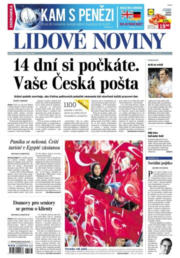 Obálka e-magazínu Lidové noviny 17.7.2017