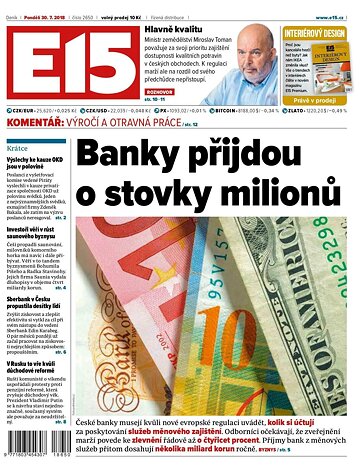 Obálka e-magazínu E15 30.7.2018