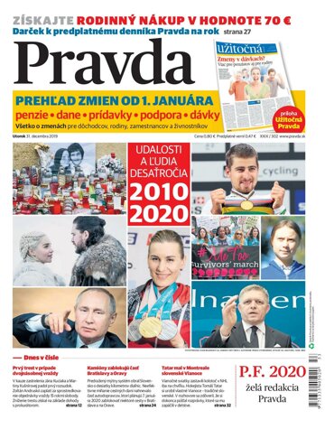 Obálka e-magazínu Pravda 31. 12. 2019