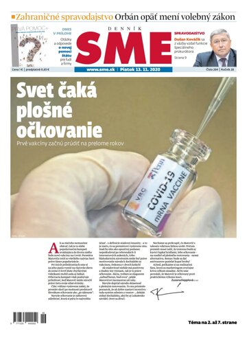 Obálka e-magazínu SME 13.11.2020