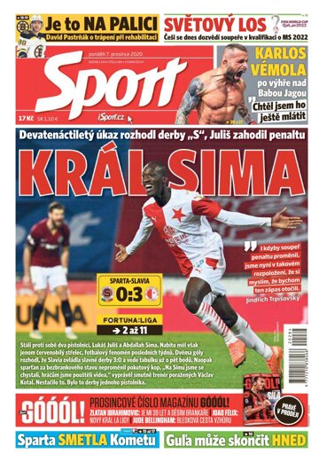 Obálka e-magazínu Sport 7.12.2020