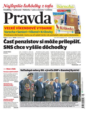 Obálka e-magazínu Pravda 30. 8. 2024