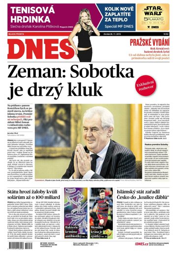 Obálka e-magazínu MF Dnes 26.11.2015