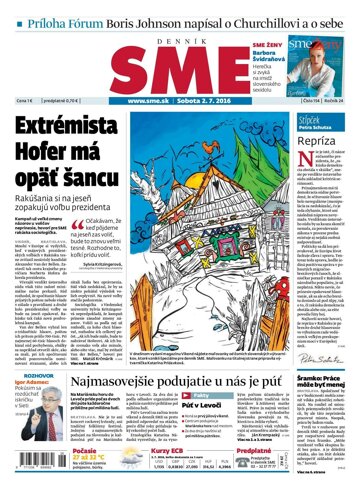 Obálka e-magazínu SME 2.7.2016