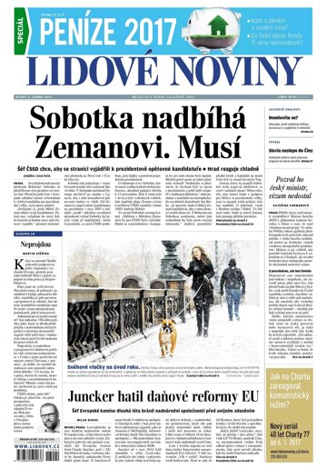 Obálka e-magazínu Lidové noviny 3.1.2017