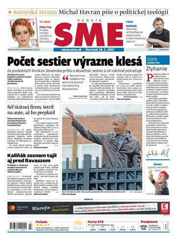 Obálka e-magazínu SME 19.1.2017