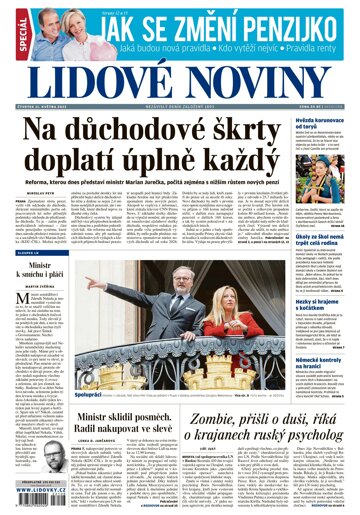 Obálka e-magazínu Lidové noviny 11.5.2023