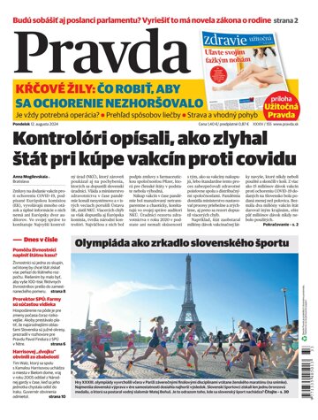 Obálka e-magazínu Pravda 12. 8. 2024