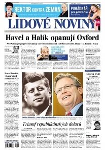 Obálka e-magazínu Lidové noviny 6.11.2014